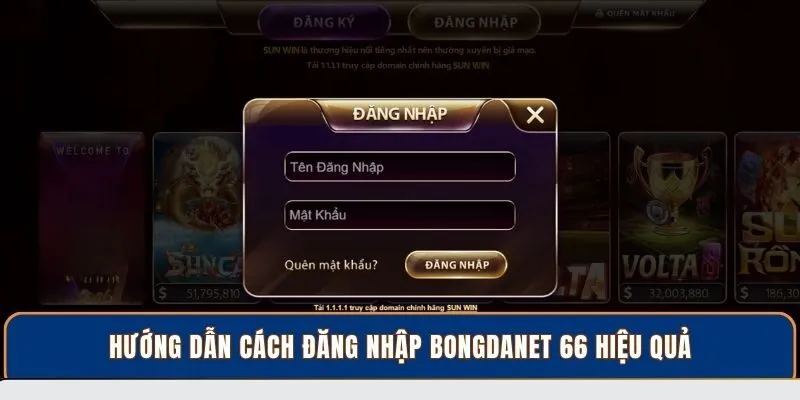 Hướng dẫn cách đăng nhập BongdaNET 66 hiệu quả